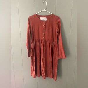 Not Perfect Linen Mama Dress XS in Redwood